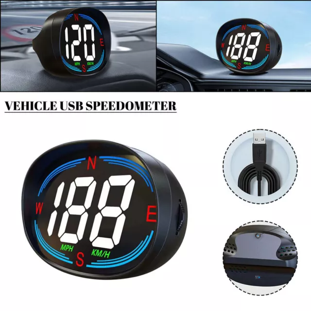 Auto Universal Digital GPS HUD Tachometer Head Up-Display Überdrehzahl Alarm DHL