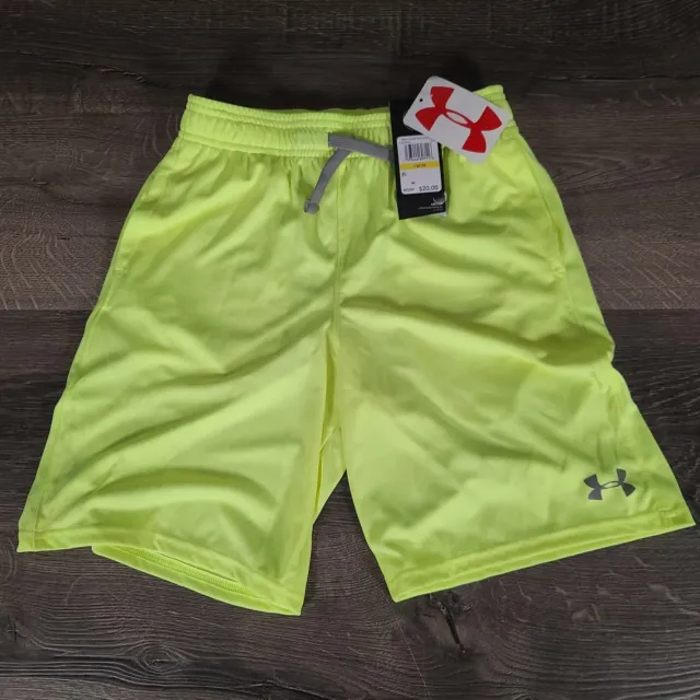 Under Armour Youth Boy's Youth Medium Prototype Wordmark Pitch Neon Shorts