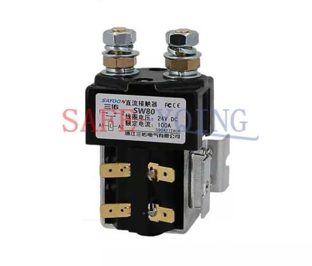 1PCS SW80B DC Contactor Component Solenoid 24V 100A For Controller Forklift New