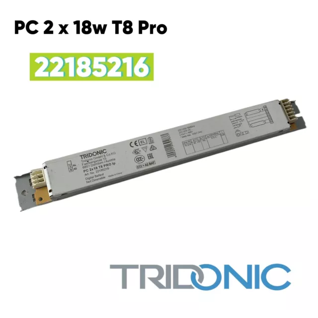 Tridonic PC 2 X 18W T8 Pro lp Digital Ballast 22185216 Brand New