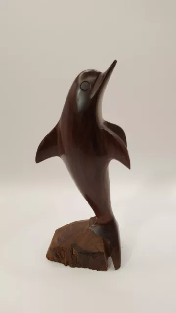 Ironwood Iron Wood Dolphin Porpoise Figurine Hand Carved Mexico  7" 2