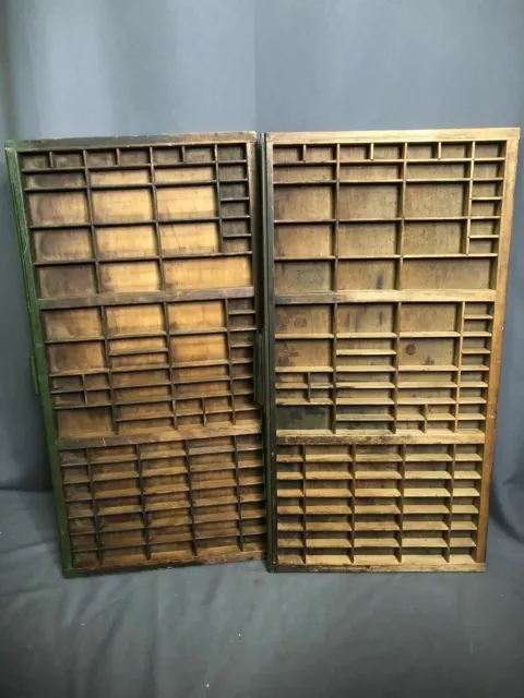 Shadow Cajas Conjunto De Vintage Impresora Tipo Juego Case Madera Bandeja