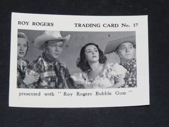 Roy Rogers Bubble Gum Card 1955 #17 Singing Cowboy Western Acteur Chanteur Usa