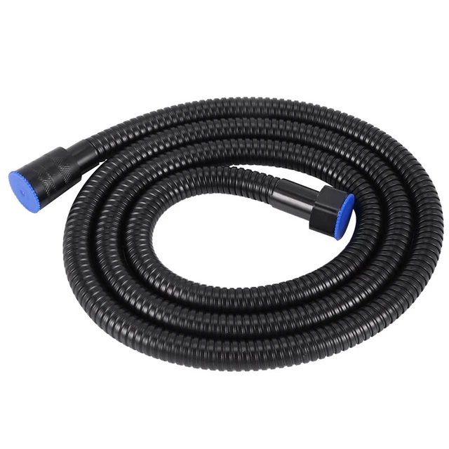 Manguera de ducha negra 150 cm tubo de ducha de acero inoxidable oro flexible baño V7Y6