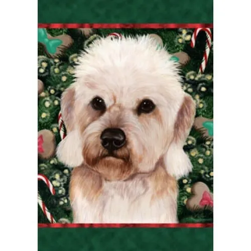 Christmas Holiday Garden Flag - Mustard Dandie Dinmont Terrier 142101