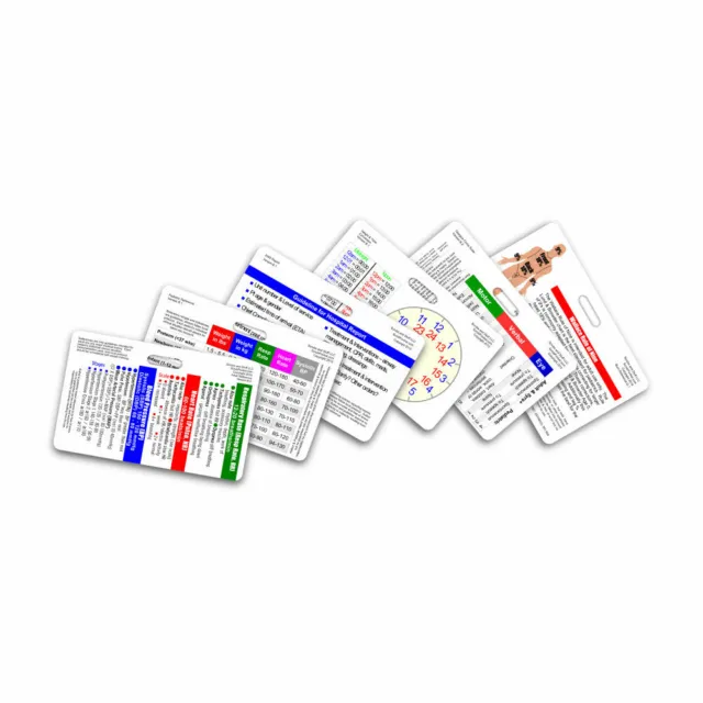 Mini EMT MRT First Responder Horizontal Badge Card Set - 6 Cards - Pocket ID