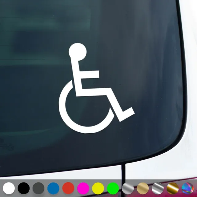 Behindert Aufkleber Handicap Rollstuhlfahrer Sticker Auto Geschenkidee