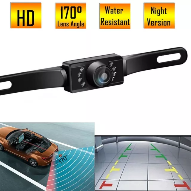 Car Rear View Reverse Backup Camera Parking Waterproof Night Vision HD 170º CMOS 2