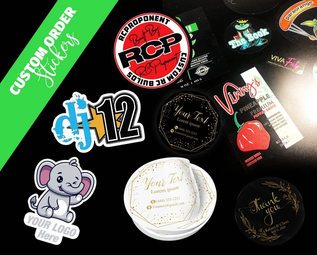 500 pcs stickers size  9"x 6"