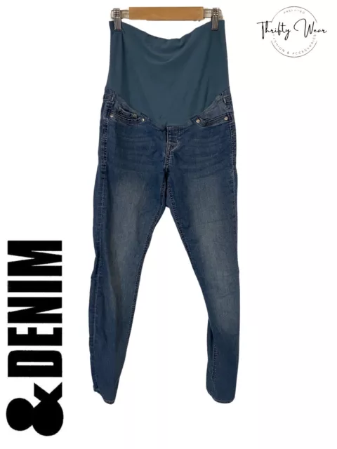 H&M MAMA MATERNITY Size 14 Super Skinny High Rib Stretch Jeans Full Panel