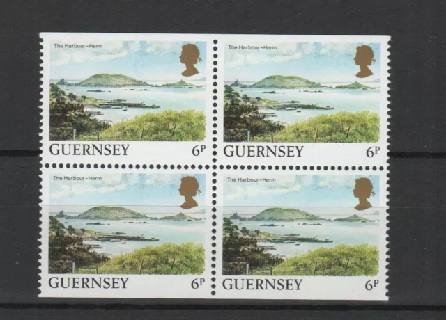 Île de Guernesey 1985 vues de l'île bloc de 4 timbres neufs MNH /TR7070
