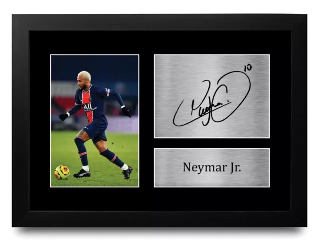 Neymar Jr Signed Pre Printed Autograph A4 Photo Gift For a PSG Fan