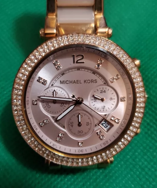 Michael Kors MK5896 Parker Wrist Watch Swarovski Crystals