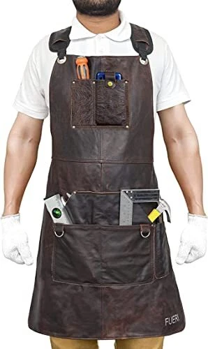 Heavy Duty Leather Tool Aprons for Men & Women|Tools Shop Work Apron with