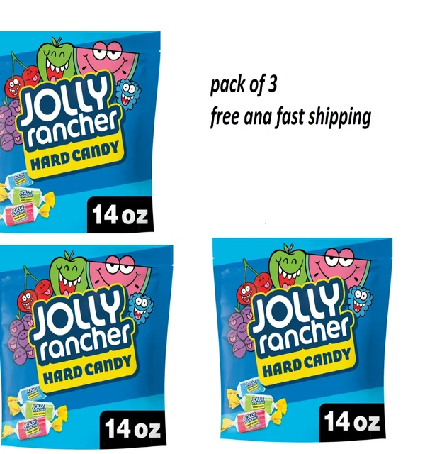 JOLLY RANCHER ASSORTED Fruit Flavors Hard Candy Resealable Bag 14 oz