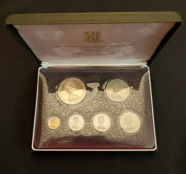 1973 British Virgin Island Proof Set Franklin Mint 6 Coin Set