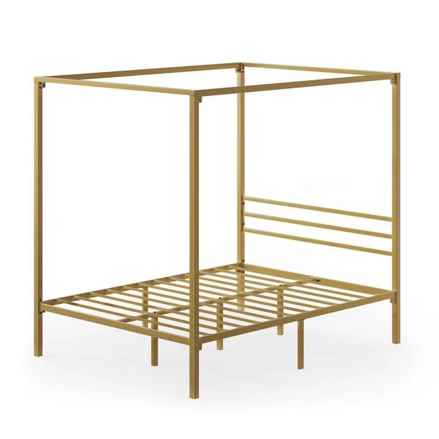 ZINUS CANOPY PLATFORM Bed Frame Mounted Gold Metal NonUpholstered