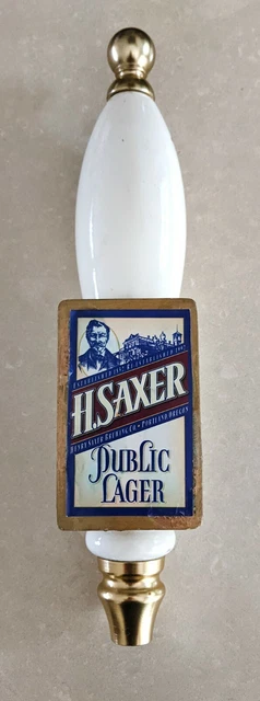 Henry Saxer Brewing Company Public Lager Beer Tap Handle Portland, Oregon
