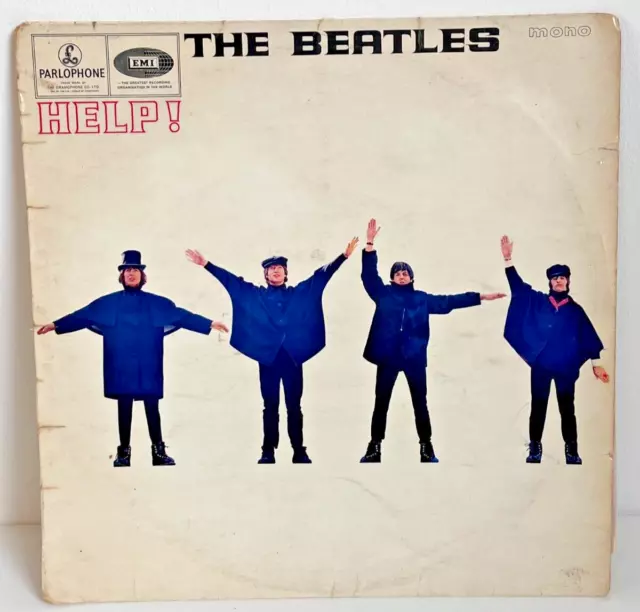 Rare Original 1965 The Beatles Help! Album Vinyl LP Record Parlophone Label