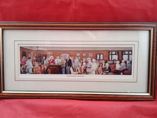 Vintage Framed Coronation Street Cast Print The Rovers Return