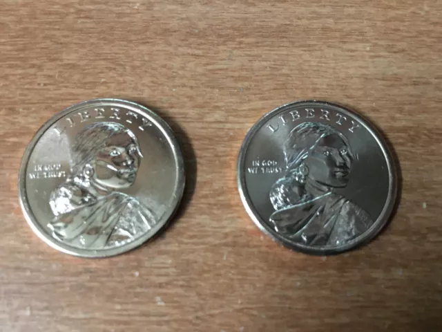Set of Two 2016 D & P  Sacagawea $1 Dollar Coins - Code Talkers, Uncirculated