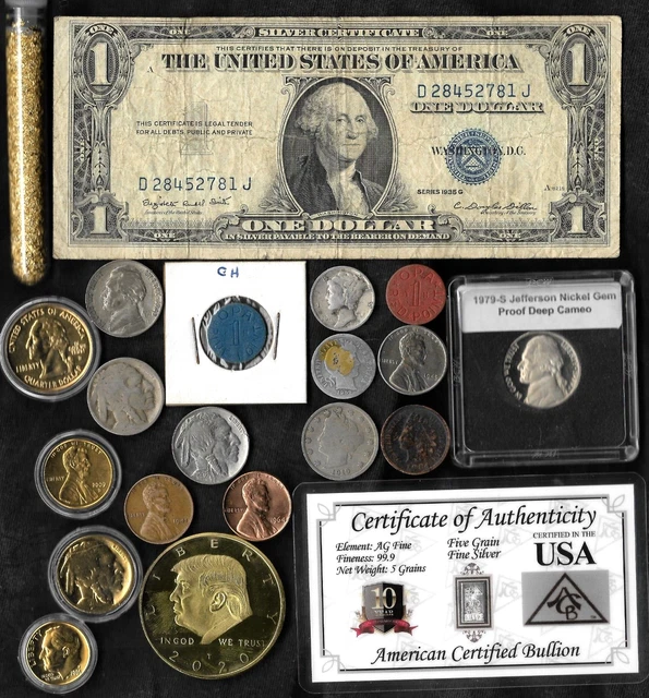 Silver Dollar Barber Mercury Liberty Indian Rare Old US Coin Collection Lot Gold