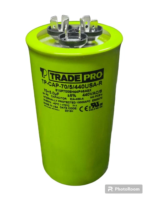 NUOVO TRADEPRO TP CAP 55/7.5/440USA R 55+7.5 MFD 370/440 Volt - Foto 5