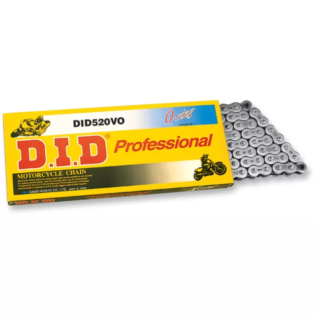 DID 520 VO Professional O-Ring Series O-Ring Chain (Natural) 100 Links