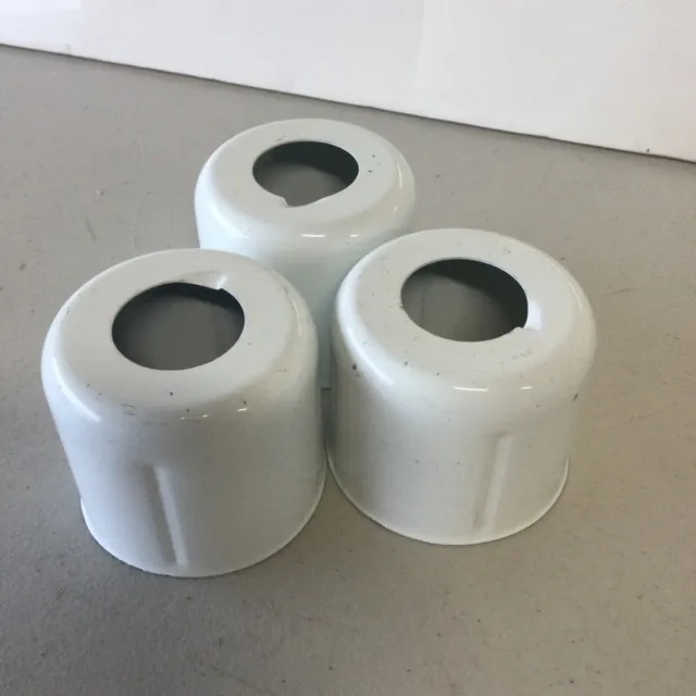 3 White Escutcheons Cups  for 3/4” sprinkler heads Standard 401 style cup