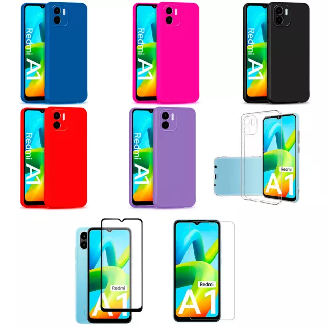 Funda Xiaomi Redmi A1/A2 Tpu Silicona Gel Lisa + Protector 5D o Normal