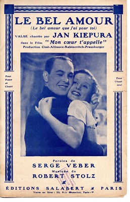Dans mon coeur Canto e piano Paul Misraki 1938 c.a Musica Spartiti 