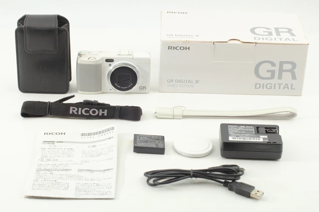 [MINT] 4383 Shot RICOH GR DIGITAL IV 4 digital 10.4MP Camera White From JAPAN 2
