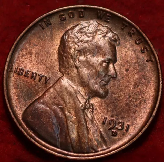 Uncirculated 1931-D Denver Mint Copper Lincoln Wheat Cent