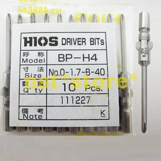10 pz buona velocità di presa HIOS bocca batch BP-H4-no.0-1.7-B-40 testa cacciavite