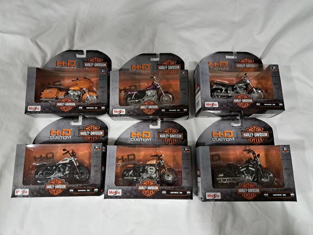 Harley Davidson 6PC SET Motorcycle Maisto 1:18 Scale Series 38 Road Glide FXS HD
