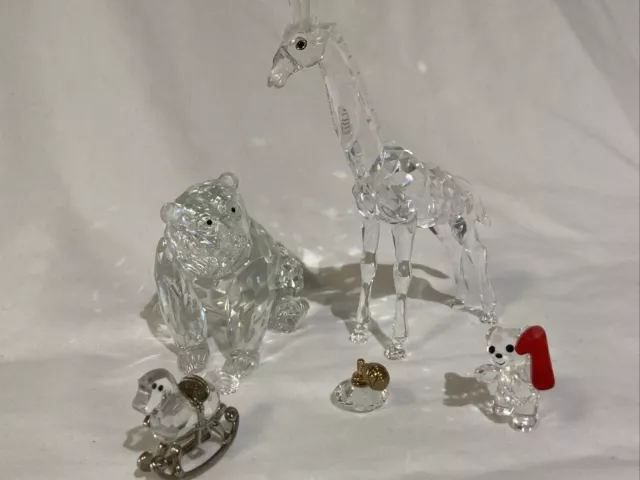 Swarovski Perfume Atomiser Grizzly Bear Sitting BABY GIRAFFE Rocking Horse Kris