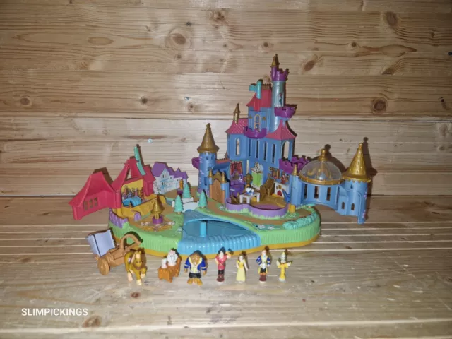 1997 Polly Pocket Beauty and the Beast Disney's Belle Magical Castle PK Complete