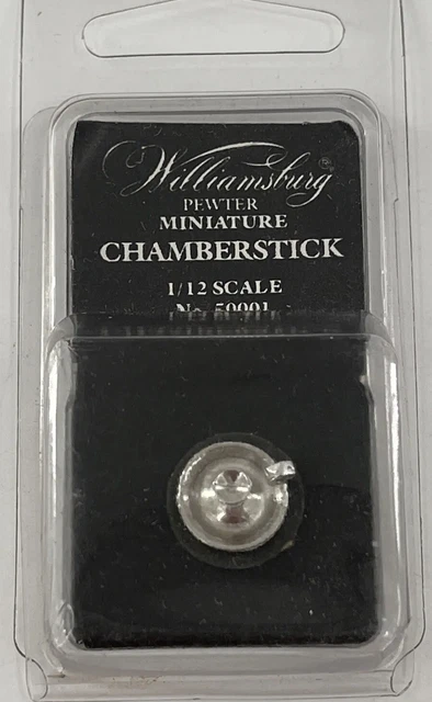 Williamsburg Pewter Chamberstick Candlestick Miniature Dollhouse 50001