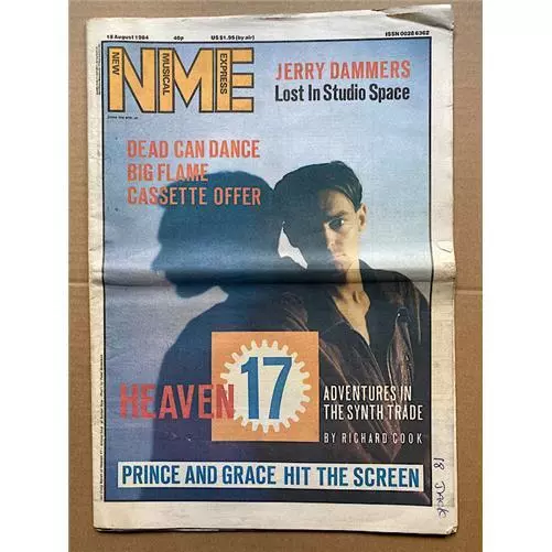 Heaven 17 Nme Magazine Aug 18 1984 - Ian Craig Cover With More Inside Uk