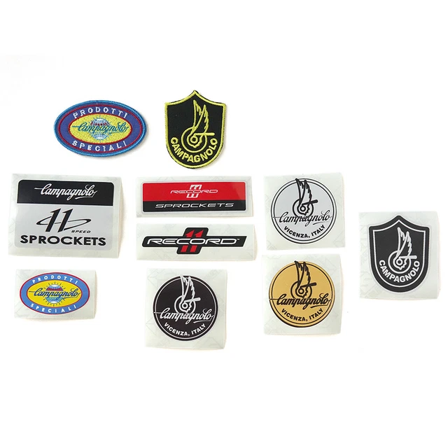 2 Campagnolo Campy World Patch Badge Crest & 8 Stickers Cycling Logo Bicycle