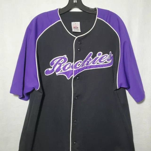 Vtg 90s #10 Bichette Colorado Rockies Jersey Uniform T-Shirt Mens XL  Pinstripes