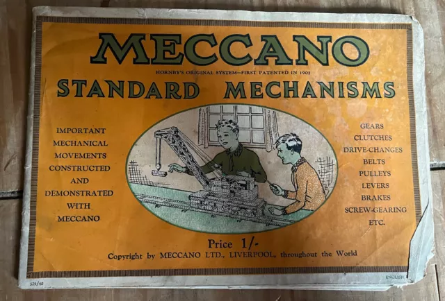 1929 - Meccano Standard Mechanisms. Construction Booklet.
