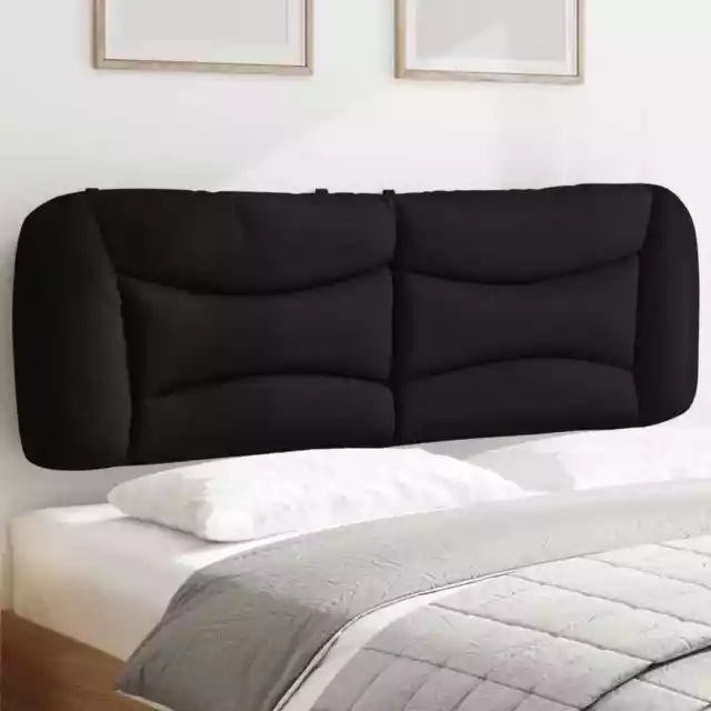 Coussin de tête de lit noir 160 cm tissu