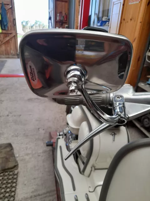 Lambretta Handlebar Mirror STADIUM  STAINLESS STEEL  Series 3 ( 1 & 2 ? )