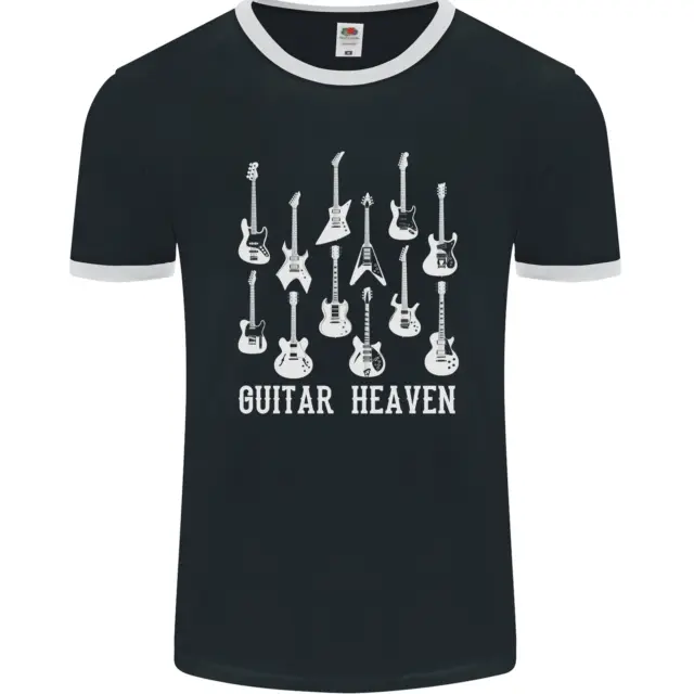 Guitar Heaven Guitarist Electric Acoustic Mens Ringer T-Shirt FotL