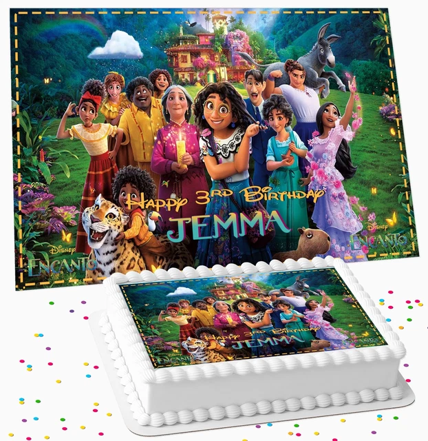 ENCANTO BIRTHDAY PERSONALISED Icing Edible Rectangle Costco Cake Topper