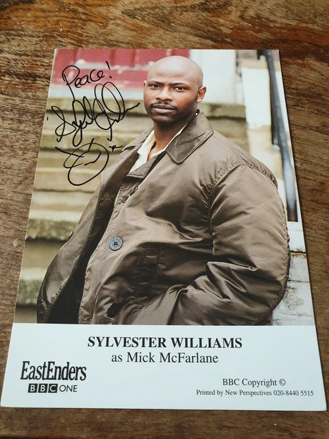BBC EastEnders Mick McFarlane Hand Signed Cast Card Sylvester Williams