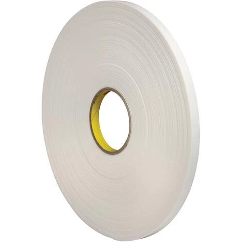 3M 4462 Double Sided Foam Tape, 1/2" x 72 yds., 1/32",White, 1/Case