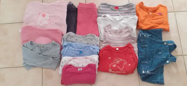 Vêtements bébé fille 23 mois/2 ans lot de 15 pièces !