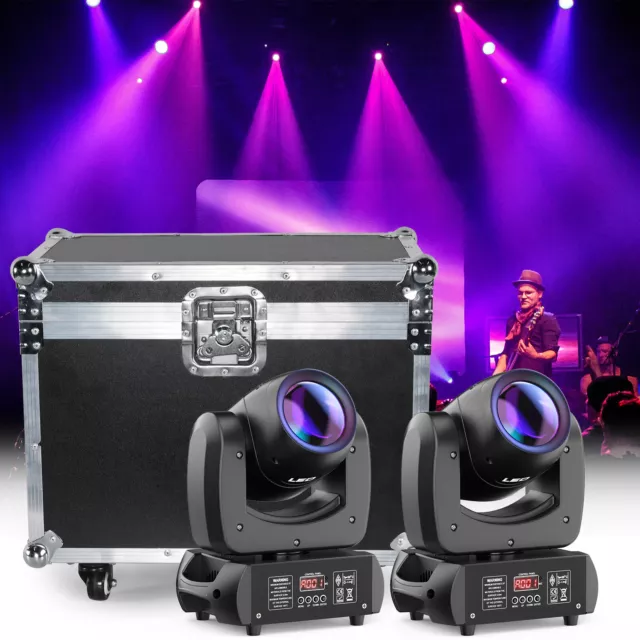 150W LED Beam Moving Head 18 Prisma Gobo Bühnenlicht DMX dj Party mit Flightcase